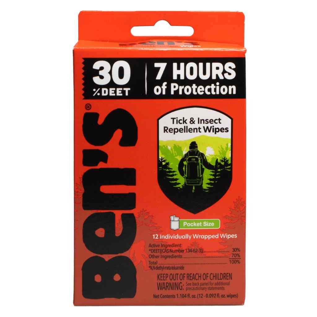 Ben's 30 Tick & Insect Repellent Wipes front