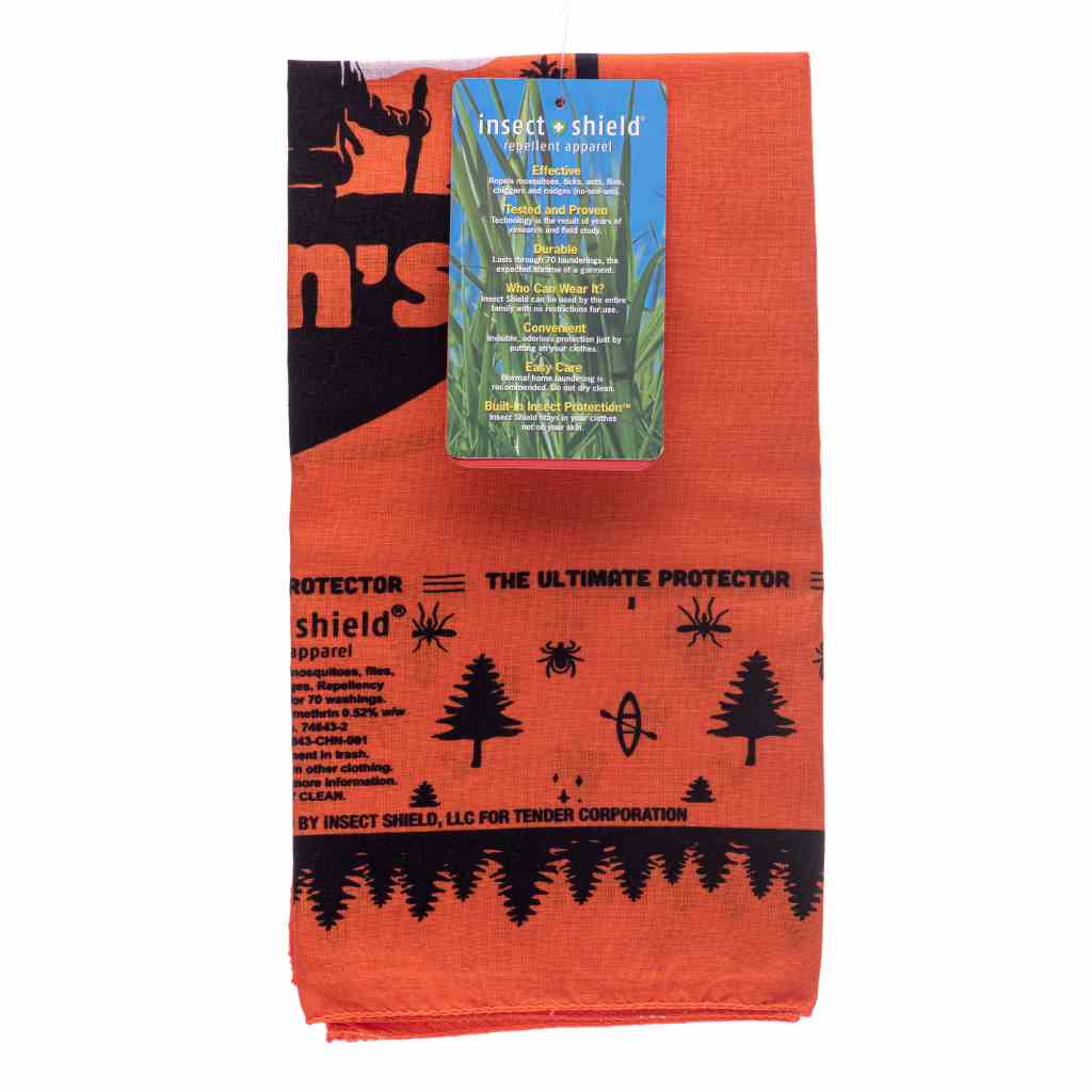 Ben's Tick & Insect Repellent Bandana with Insect Shield folded with tag