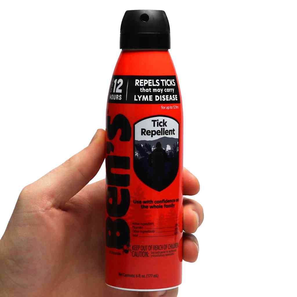 Ben's Tick Repellent 6 oz. Eco-Spray in hand