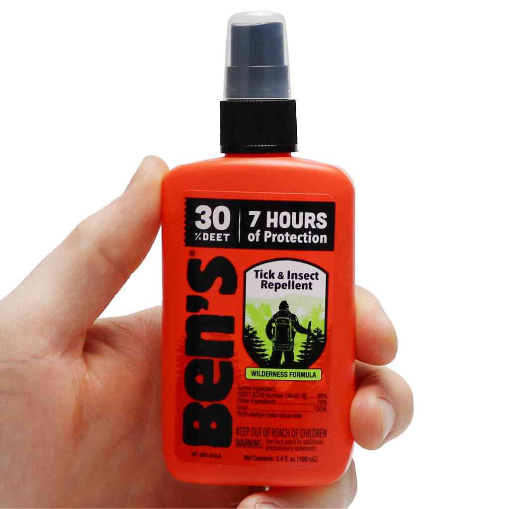 Ben's 30 Tick & Insect Repellent 3.4 oz. Pump Spray in hand