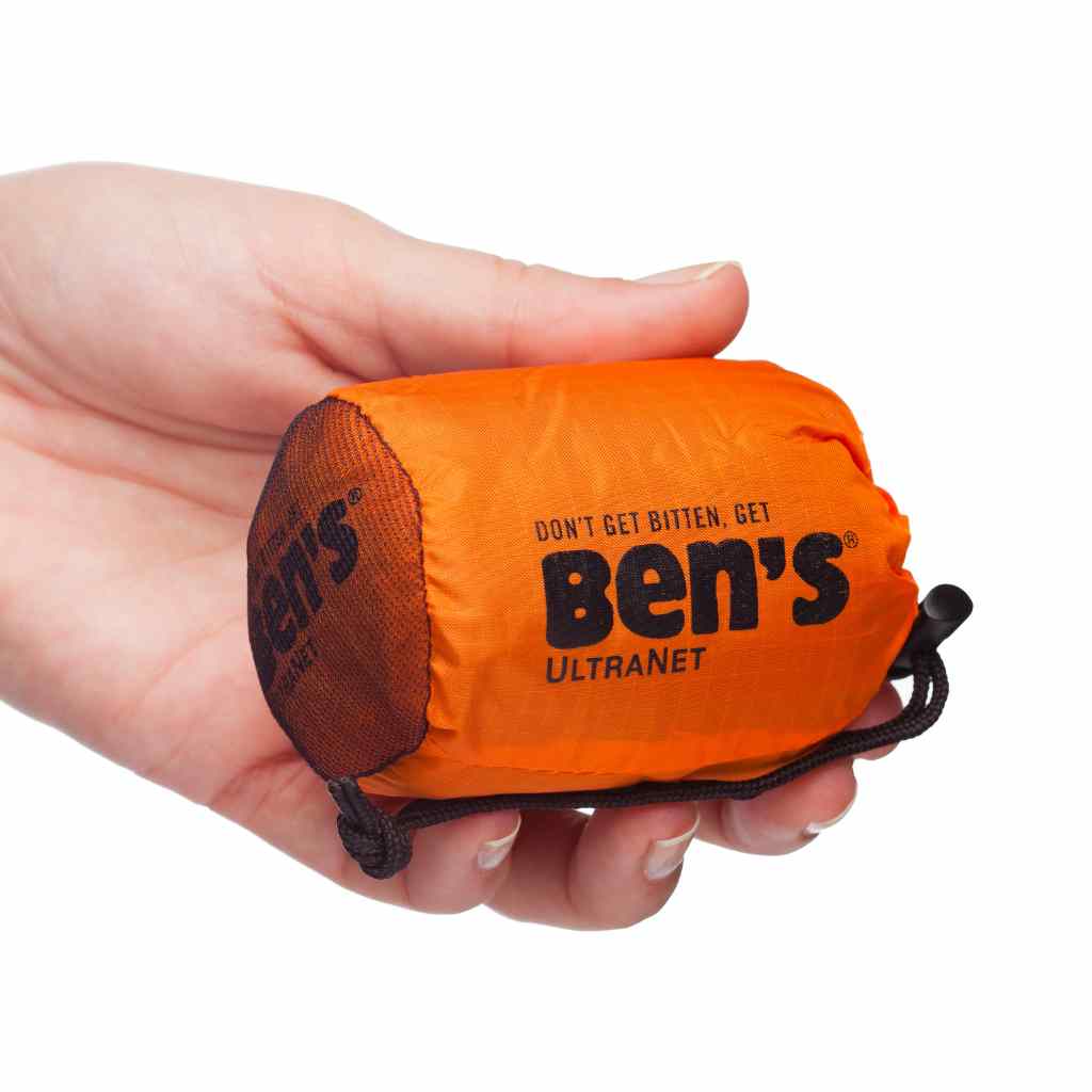 Ben's UltraNet Head Net in sleeve in hand