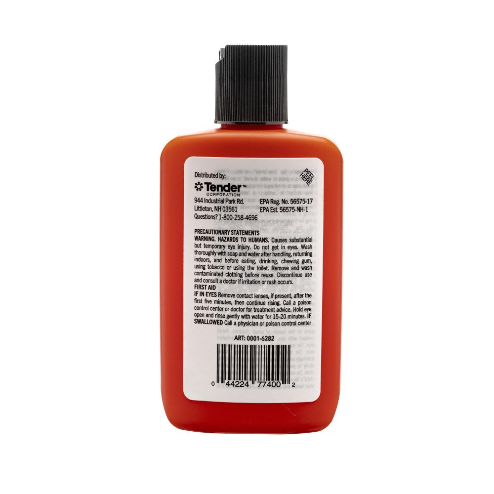 Back of 3.4 oz bottle of Ben's Insect Repellent Lotion